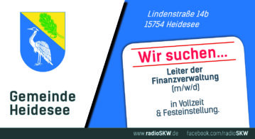 Gemeinde Heidesee sucht Leiter in der Finanzverwaltung
